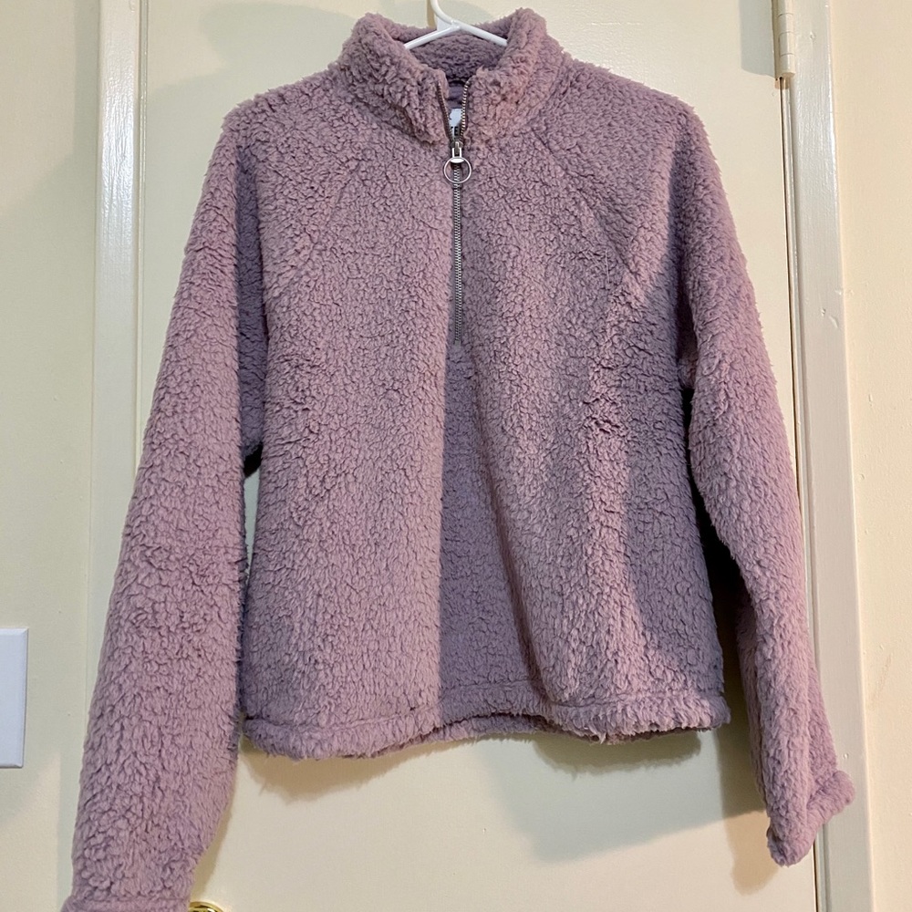 Hollister Half Zip Sherpa Sweater